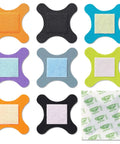 Tough As Nails Antibacterial Bandages For Elbows And Knees 3X3 Inch assorted color dressings showing 10 pack design on display.