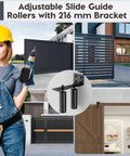 Heavy Duty Slide Gate Roller Guide With L Rear Post Steel Bracket And Sliding Gate Hardware Kit Support Assembly for modern sliding doors.