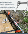 Heavy Duty Trailer Trimmer Rack With Lockable Hardware Racks For Weed Eaters, Edge Trimmers, Secure mount on trailer