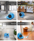 Half HP Carpet Dryer Fan With 2600 CFM Air Blower For Fast Home Drying, ETL Listed, Portable Floor Blower in various settings