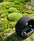 Heavy Duty Nylon Bike Pedal Straps 2 Pack Beam Style Anti Slip Adjustable Foot Straps on mossy rock