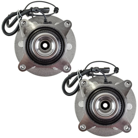 Two Piece Front Wheel Bearing And Hub Assembly Set For 2005 Ford F150 4WD Front Left And Right 6 Lug Wheels Compatible