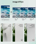 Level Up Your Home With These Dope Custom Photo Printed Motorized Blinds featuring half shading and blackout materials.