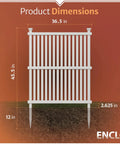 Dimensions of White Vinyl Privacy Screen Panels For Outdoor Enclosures Two Panels 36.5 W By 45.5 Inches No Dig Setup