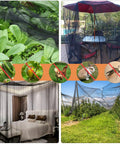 Mosquito Netting 10x100 Ft Garden Mesh Netting for plants DIY backyard, patio covers table set, raised beds, and garden protection.