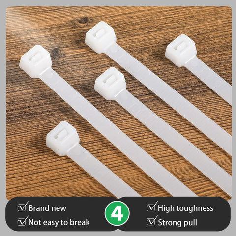 100 Pack 36 Inch White Zip Ties Heavy Duty Cable Ties for Indoor Outdoor Use Perfect for Binding Fences Awnings Tying Branches