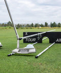 All In One Golf Training Tool With 11 In 1 Alignment Sticks And Swing Plane System To Dial In Aim, Alignment, Swing Path on grass