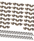 20pcs Vintage Zinc Alloy Cabinet Pull Handles 56x17mm with screws shown, rustic retro knobs for DIY project use