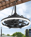 Outdoor Ceiling Fan With Light For Patio Vibes And Pergolas 20 Inch Weatherproof Plug In Gazebo Fan With Remote And App Control 3CCT Dimmable Lighting Caged Ceiling Fan With Hanging Hook For Porch Canopy