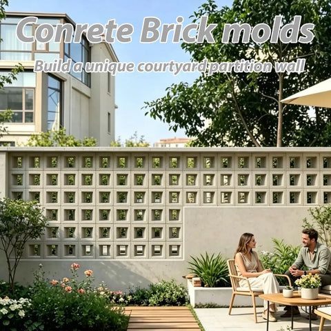 Concrete Brick Molds For DIY Projects Reusable ABS Plastic Square Hollow Block Molds For Garden Walls Pathways Edging