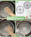 Hand installing 25 Piece Cloth Dryer Filter Replacement Set Including 20 Exhaust Filters And 5 Air Intake Filters For Panda Magic Chef Sonya Avant Dryers Huge Compatibility Pro Grade Fit Ultra Easy Install