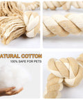 Indestructible Rope Toy For Heavy Chewers, 3 Feet Long With 5 Knots, Tough Cotton Tug Of War Chew Toy material and texture details