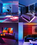 Ultra Bright 16.4 Feet RGB COB LED Strip Kit With Bluetooth App Control For Bedroom and Indoor Decor
