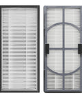 True HEPA Replacement Filter Pack For Air Purifiers Captures 99.97 Percent Allergens Bacteria And Viruses Easy Drop In Fit front and back view