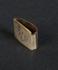 Dope Brass Habaki Collar Clip For Katana And Japanese Swords with engraved design, top view