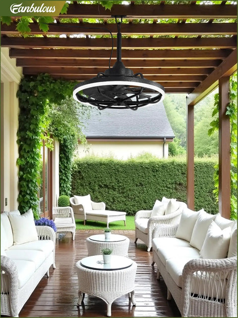 Outdoor Ceiling Fan With Light For Patio Vibes And Pergolas 20 Inch Weatherproof Plug In Gazebo Fan With Remote And App Control