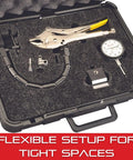 Go-To Auto Alignment Kit With Dial Indicator Magnetic Base Pliers Flex-O-Post And Case in protective foam case