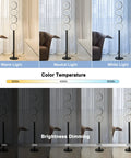 72W Dimmable LED Floor Lamp With Remote Control showing color and brightness variations