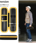 Hard Travel Case For DEWALT FlexDrive Cordless Screwdriver DWHT66719 With Pro Grade Tough Build, shown open with dimensions.