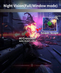 AI crosshair and sniper scope view on 34 Inch Ultrawide Curved Gaming Monitor 3440x1440 UWQHD With Up To 200Hz Refresh Rate