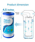 Whole House Water Filter Replacement Pack Of 4 For AP810 AP801 AP811 And Whirlpool WHKF-GD25BB 5 Micron 10 x 4.5 Inch