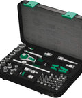 Zyklop 8100 SA 4 Ratchet Set With 1 Quarter Inch Drive, 41 Piece Master Kit open case showing sockets, ratchet, and accessories.