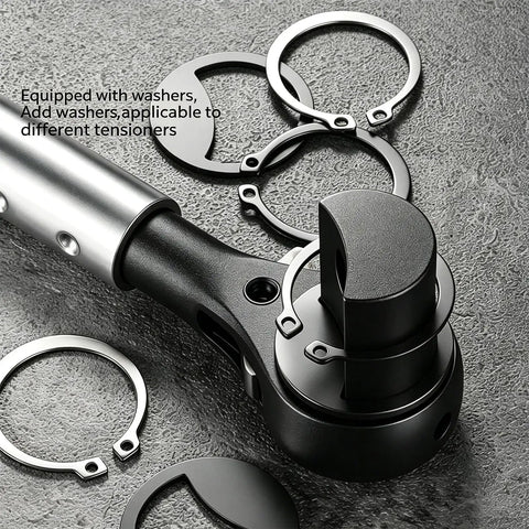 Close-up of ratchet mechanism with washers for Heavy Duty Ratchet Tie Downs 2 Pack with Quick Release Levers