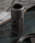2.3 Inch Auger Adapter Female Hex To Round Shaft for heavy-duty weld-on repair hub displayed on a textured surface