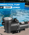 Kickass 2 Horsepower Pool Pump With Savage Six Thousand Eight Hundred Gallon Per Hour Flow and Self Priming Tech for Above or In Ground Pumps, black plastic design near pool.