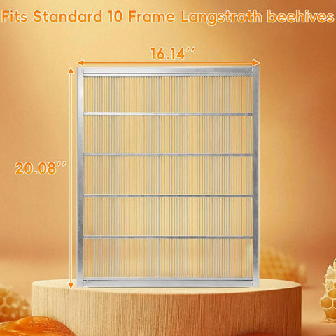 Pro Grade Heavy Duty Galvanized Queen Excluder For 10 Frame Langstroth Beehives 4 Pack Beekeeping Supplies with measurements