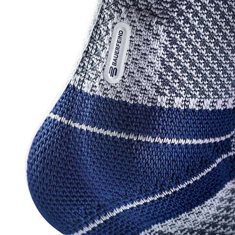 Close-up of MalleoTrain Ankle Support Brace For Right Foot Provides Stabilization For Ankle Muscles And Joints fabric texture detail