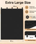 Straight Up Heavy Duty 48X80 Sound Absorbing Studio Blanket With Metal Grommets For Wall Hanging showing dimensions and stitching details.