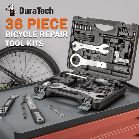 36 Piece Bike Tool Kit With Carry Case For Road And Mountain Bikes All In One Bicycle Maintenance Set