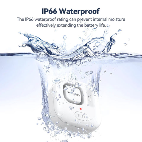 Water Leak Detector Alarm System For Home With 120dB Siren And Multi Probe Sensing IP66 Waterproof For Bathroom Kitchen Laundry Basement And More 3 Pack Battery Included, IP66 waterproof unit in splash test