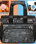 Insulated Picnic Backpack Lunch Box For Women And Men Large Capacity Tote Bag with graphic design, keep warm and cool features.
