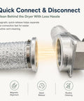 90 Degree Magnetic Dryer Vent Connector Kit with magnetic quick connect and 4 inch hose for easy cleaning and attachment
