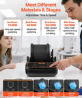 Rock Tumbler Kit With 2 Lb Capacity And 4 Speed Settings 1 To 9 Day Timer TPU Drum shown with speed options and settings.