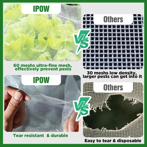 Ultra Fine Garden Mesh Netting 10x50 Ft Pest Barrier for Raised Beds preventing pests comparison with competitors