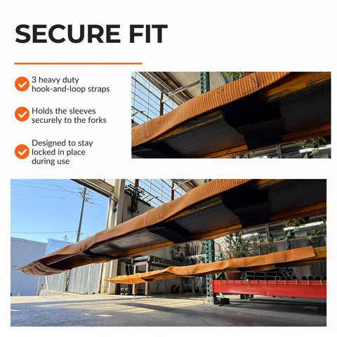 Kickass High Visibility Nylon Forklift Sleeve Delivers Top Shelf Guard For Delicate Loads While Giving A Non Slip Grip And An Easy As Pie Install On Forks Measuring Three To Six Inches Wide