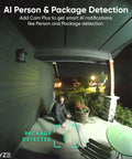 Battery Video Doorbell Wireless Camera Cordless With 1 To 1 Head To Toe View And Color Night Vision showing package detection at night