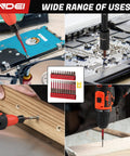Torx Bit Set 25 PC With Security Tamper Resistant Star Bits T5 To T40 1 Inch And 2 Inch Magnetic Bits in use on electronics and wood