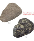 Rock Key Hider Faux Stone With Hidden Slot For Spare Keys In The Garden Or By The Garage, Brown and Gray options shown