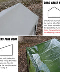 Comparison of gable and pent roof designs for 170 Gallon Outdoor Storage Box Waterproof Soft Shell Tarpaulin Deck Box