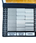 30 Piece Surface Roughness Standards Set With Ra 0.05 To 12.5um Comparators For Quick No Fuss Roughness Testing And Gauge Calibration In Manufacturing open case showing Ra comparators