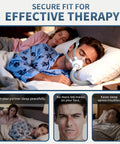 Man using 2 Pack Replacement Cushion For AirFit F20 Large CPAP Mask during sleep, showcasing soft silicone and secure fit for comfort.