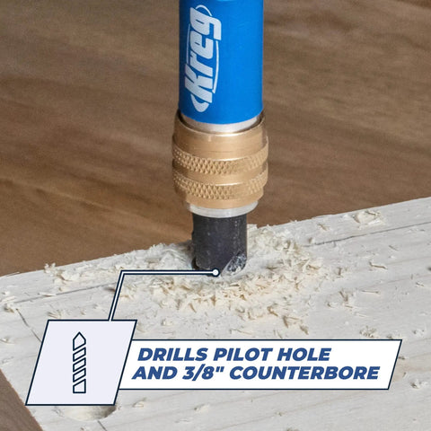 Your New Shop Floor Favorite Features A Heavy Duty Two Sided Drill Bit And Driver That Cuts Pilot Holes Counterbore Recesses And Drives Screws For Rock Solid Woodworking Joints With Zero Hassle Today, drilling a pilot hole and counterbore.