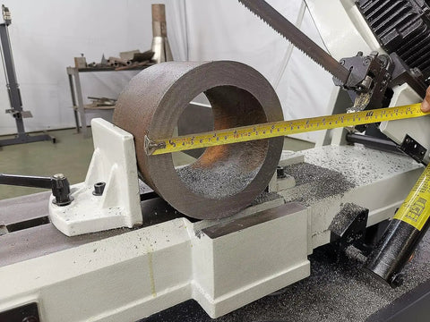 Heavy Duty Metal Band Saw For Pros With 7 By 12 Inch Capacity, 1.5HP Dual Voltage 115V 230V, Four Speed, Hydraulic Feed cutting steel pipe