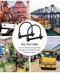 Collage showcasing One Quarter Inch Diameter Heavy Duty Safety Coupler Pin for Quick Release Hitches in various settings.