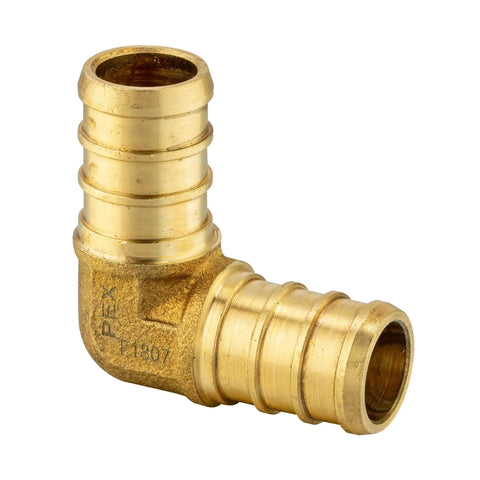 Pack Of 100 Half Inch PEX Brass Fittings And Stainless Steel Clamps Kit With Tee, Elbow, And Coupling, 70 Clamps, 10 Each Fittings, Lead Free PEX