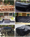Waterproof Patio Furniture Cover 122 Inches Long 44 Inches Wide 29 Inches High 600D Weatherproof Rectangular Table And Sofa Cover Built To Last For Deck Lawn And Backyard Fits Most 8 To 12 Seat Sets protecting outdoor furniture